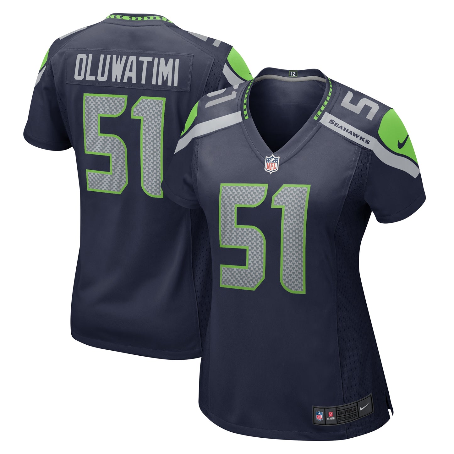 Seattle Seahawks Olusegun Oluwatimi College Navy Game Jersey JS7692