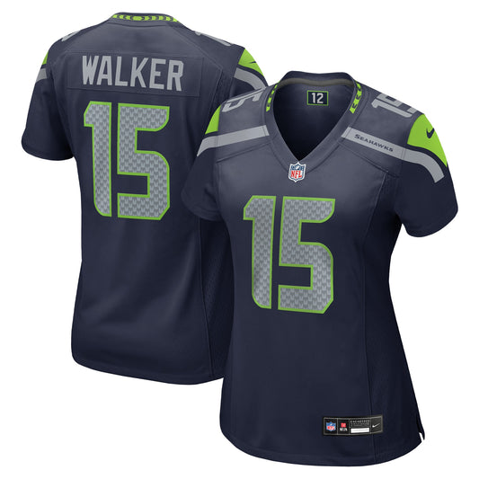 Seattle Seahawks P.J. Walker College Navy Game Jersey JS8334