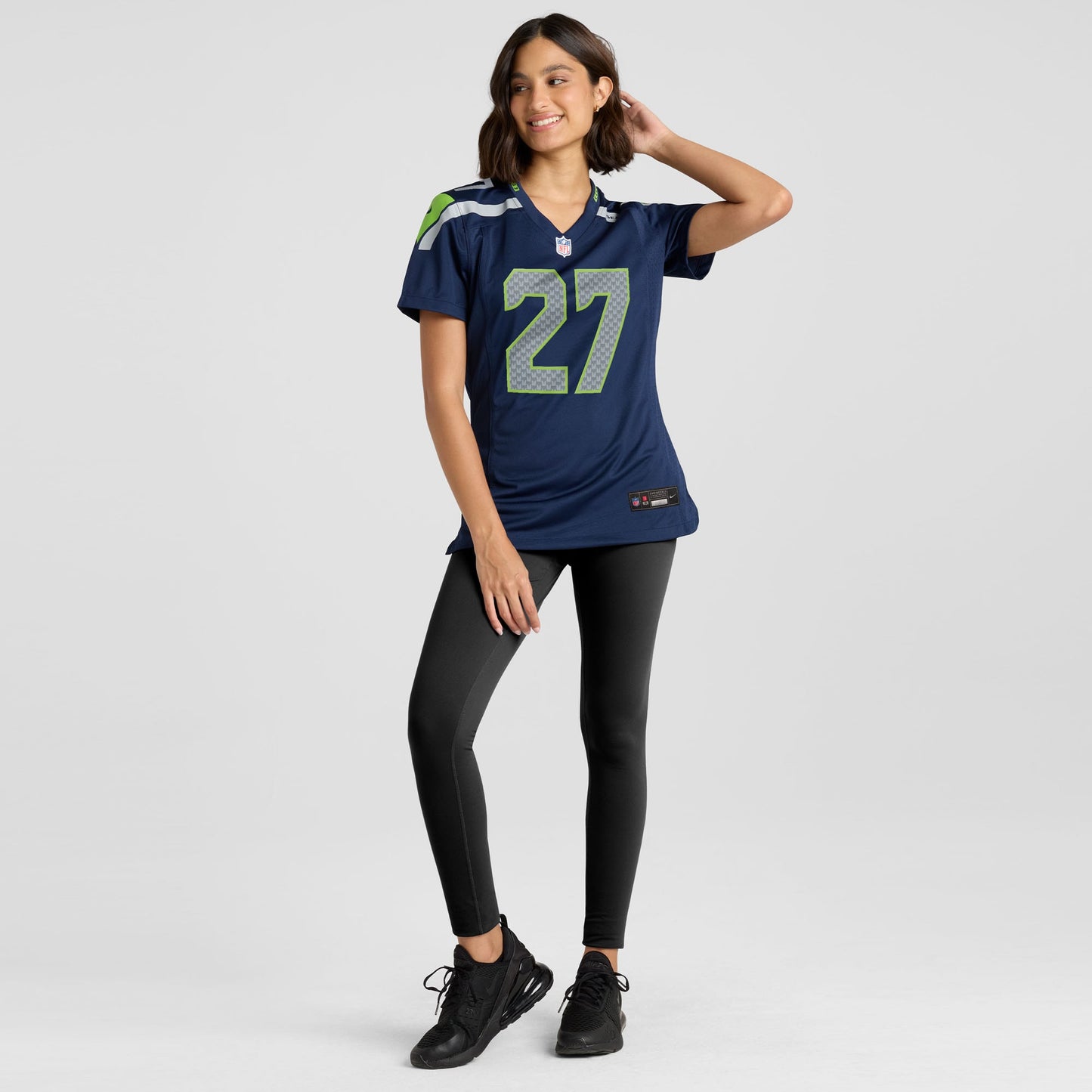 Seattle Seahawks Riq Woolen College Navy Team Game Jersey JS3221