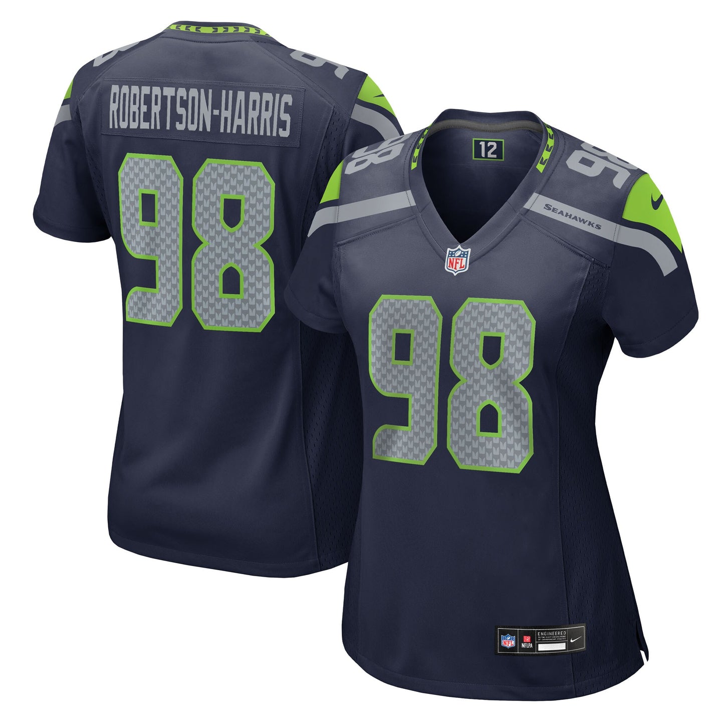 Seattle Seahawks Roy Robertson-Harris College Navy Team Game Jersey JS7306