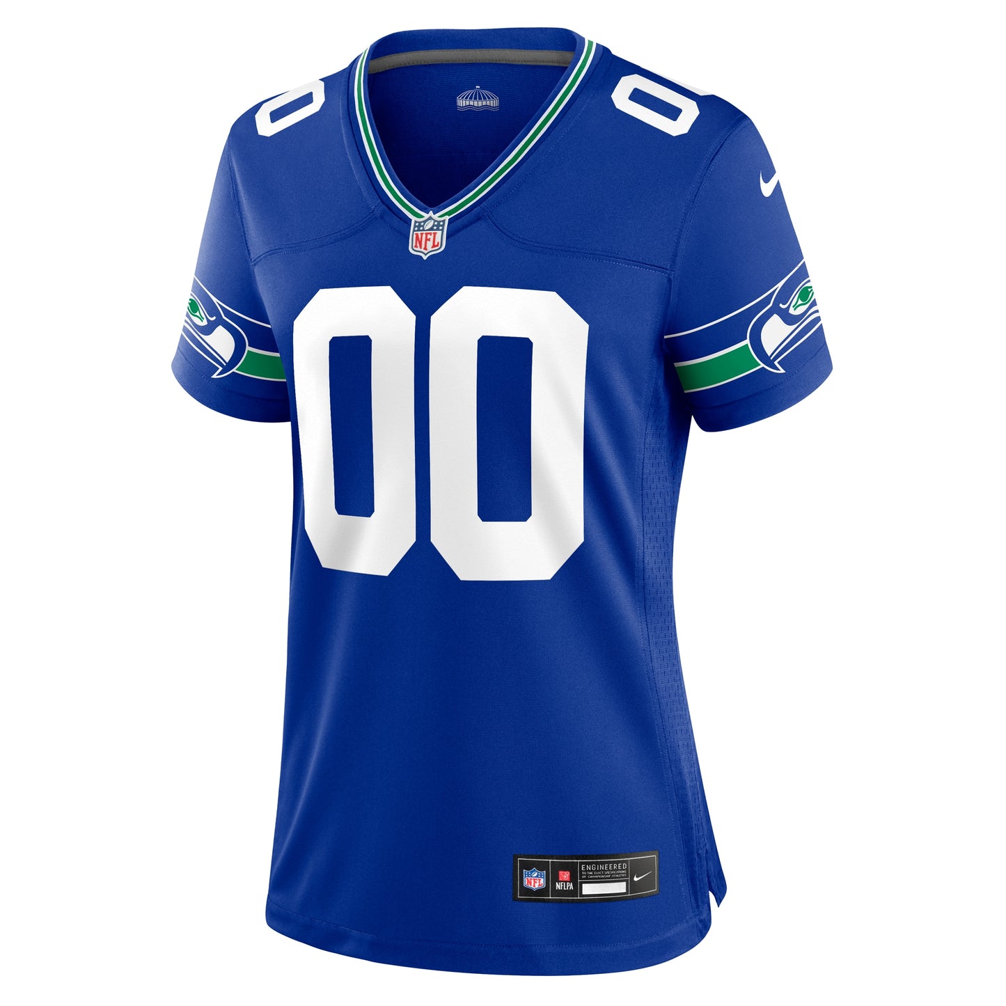 Seattle Seahawks Royal Throwback Custom Jersey JS3331