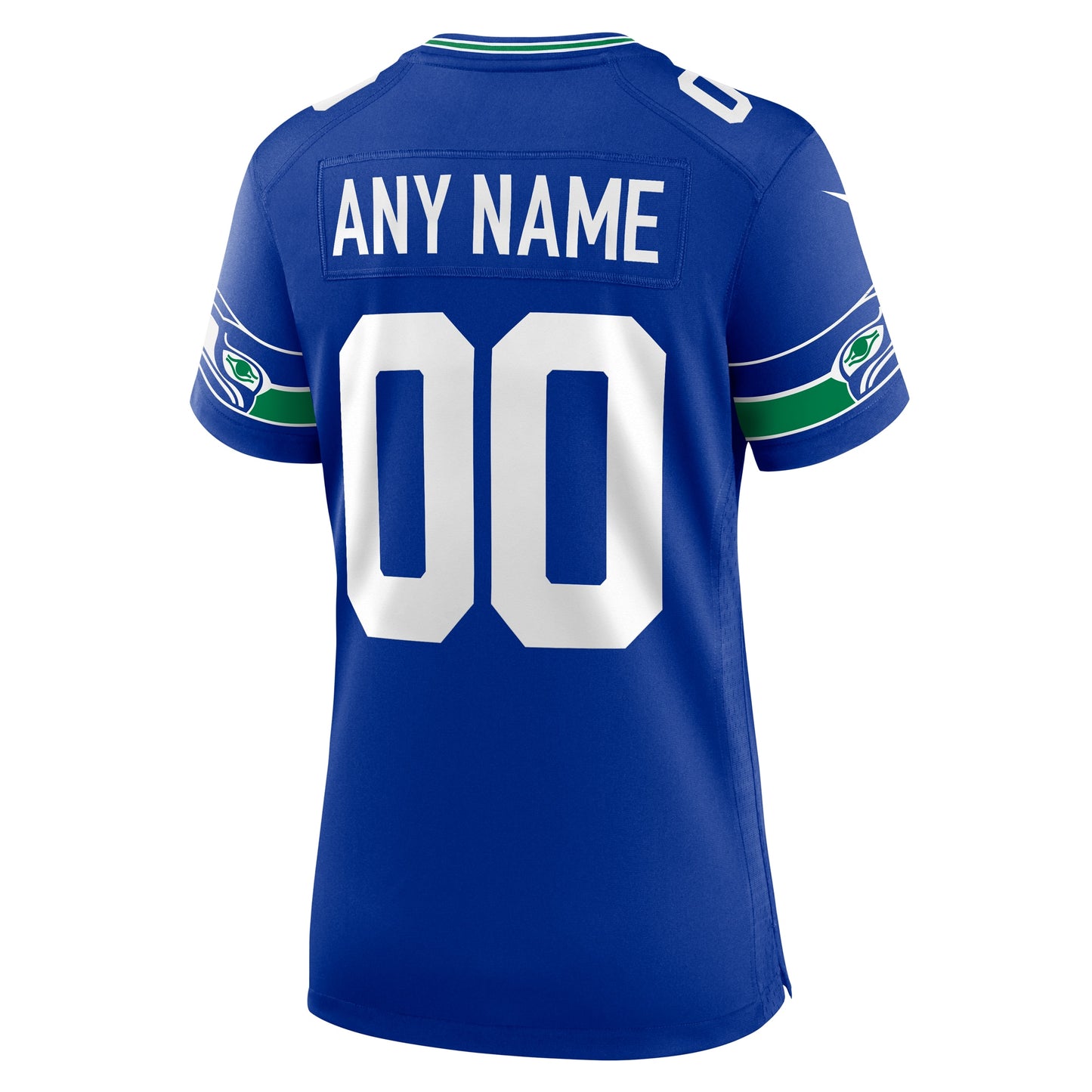 Seattle Seahawks Royal Throwback Custom Jersey JS3331
