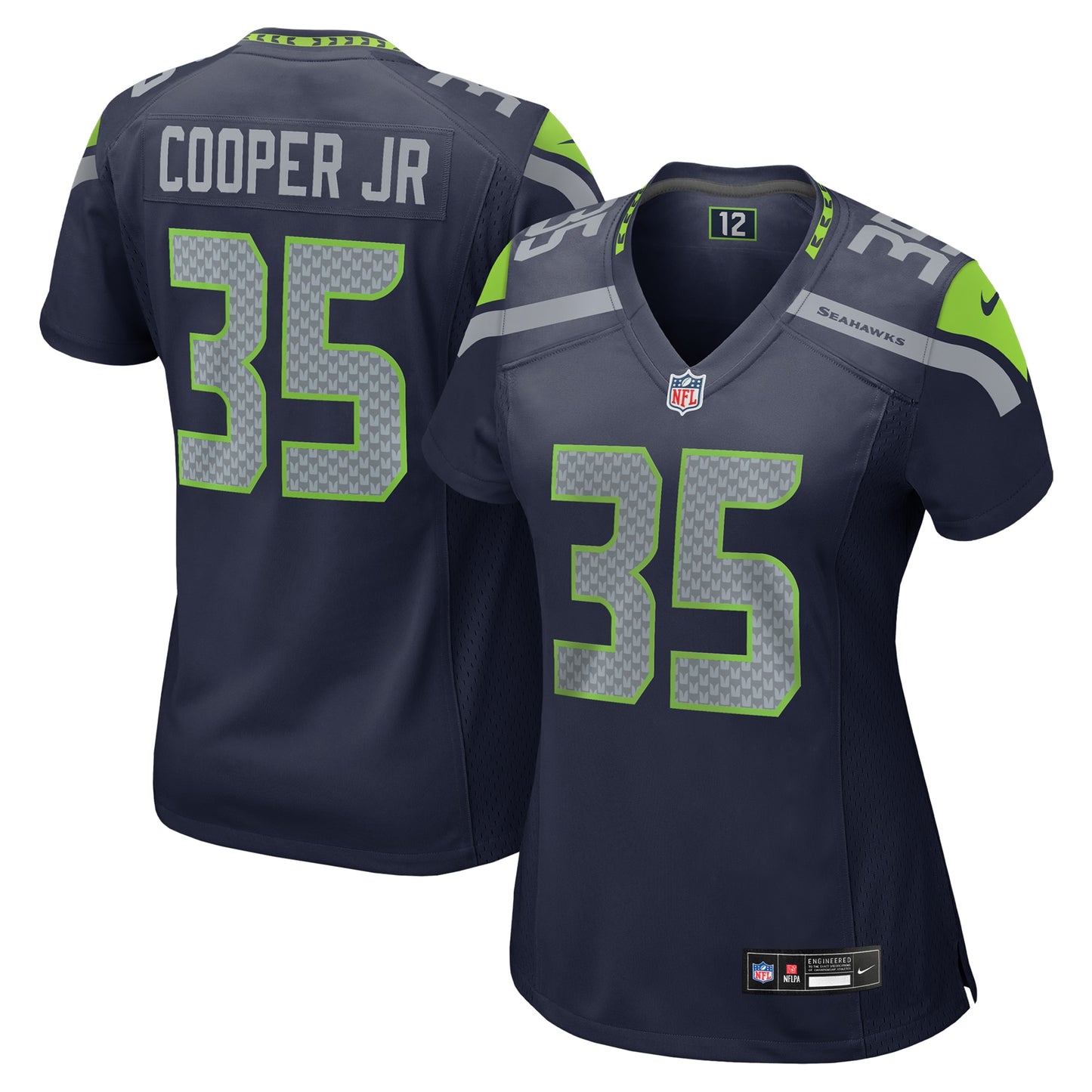 Seattle Seahawks Ryan Cooper Jr. College Navy Team Game Jersey JS6282