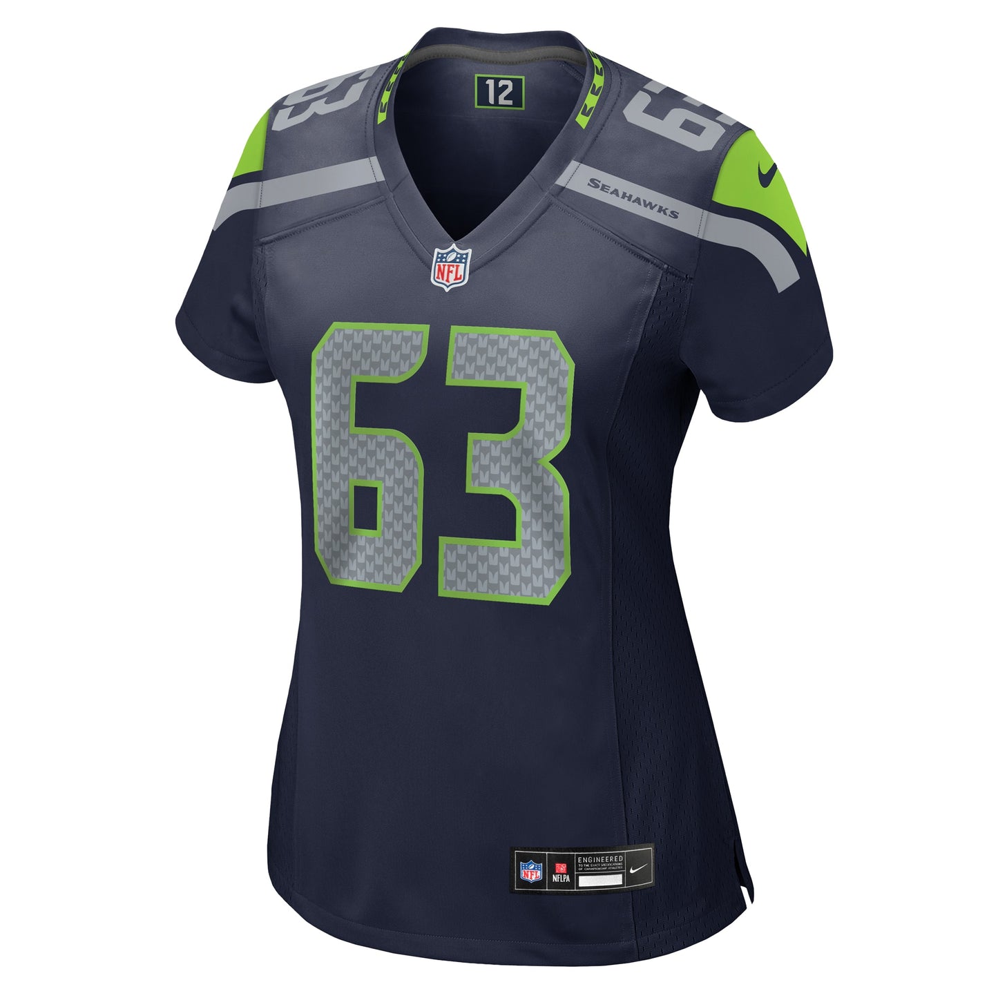Seattle Seahawks Sataoa Laumea College Navy Game Jersey JS8941