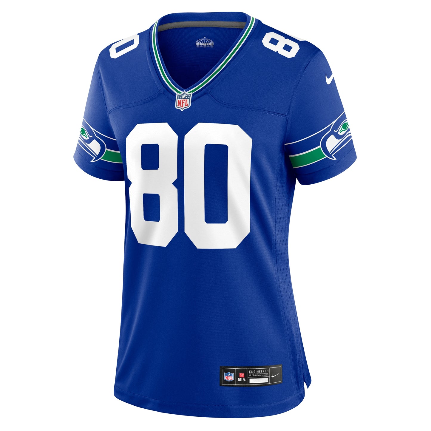 Seattle Seahawks Steve Largent Royal Throwback Retired Player Game Jersey JS5934