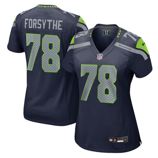 Seattle Seahawks Stone Forsythe College Navy Team Game Jersey JS1664