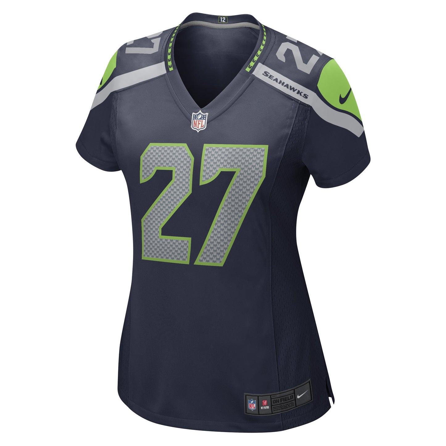 Seattle Seahawks Tariq Woolen College Navy Game Player Jersey JS4187