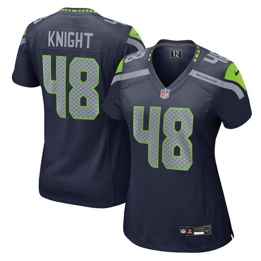 Seattle Seahawks Tyrice Knight College Navy Game Jersey JS9968