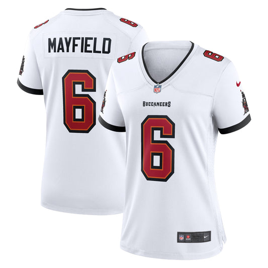 Tampa Bay Buccaneers Baker Mayfield White Away Game Jersey JS3621