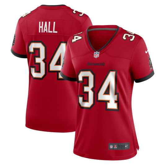 Tampa Bay Buccaneers Bryce Hall Red Team Game Jersey JS7993