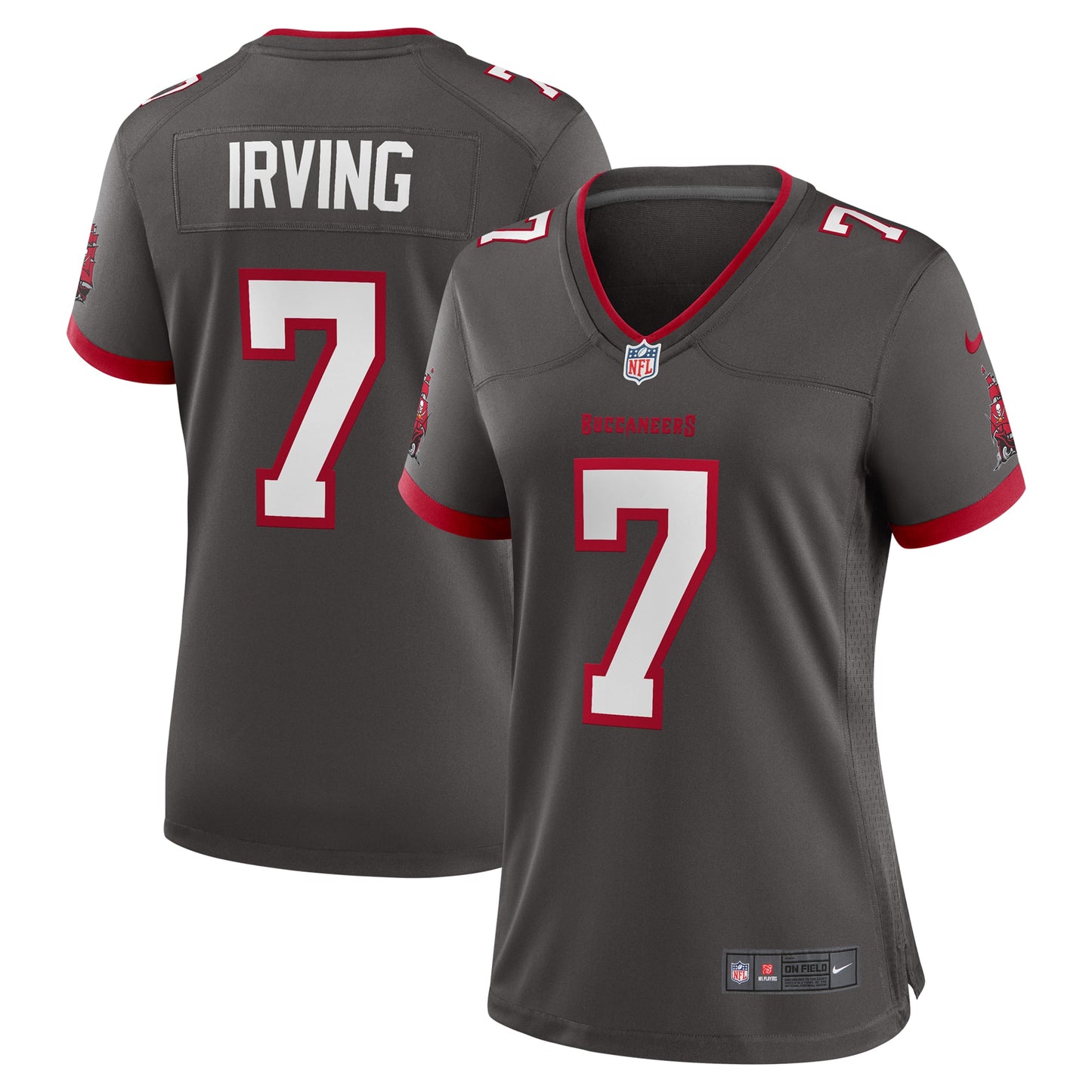 Tampa Bay Buccaneers Bucky Irving Pewter Alternate Game Jersey JS8449