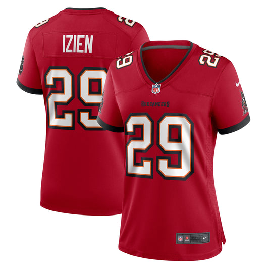 Tampa Bay Buccaneers Christian Izien Red Game Jersey JS2678