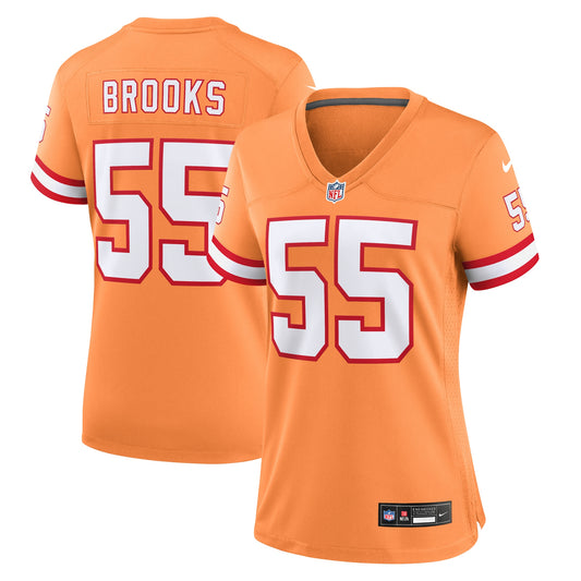 Tampa Bay Buccaneers Derrick Brooks Orange Throwback Game Jersey JS7464