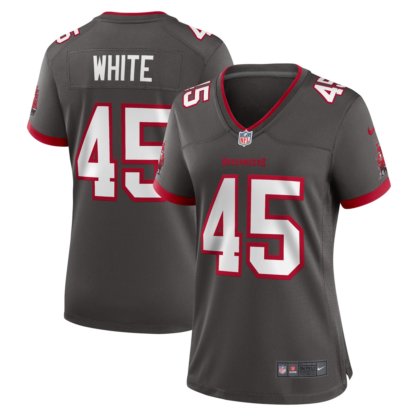 Tampa Bay Buccaneers Devin White Pewter Game Jersey JS3029