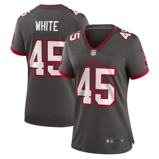 Tampa Bay Buccaneers Devin White Pewter Game Jersey JS3029