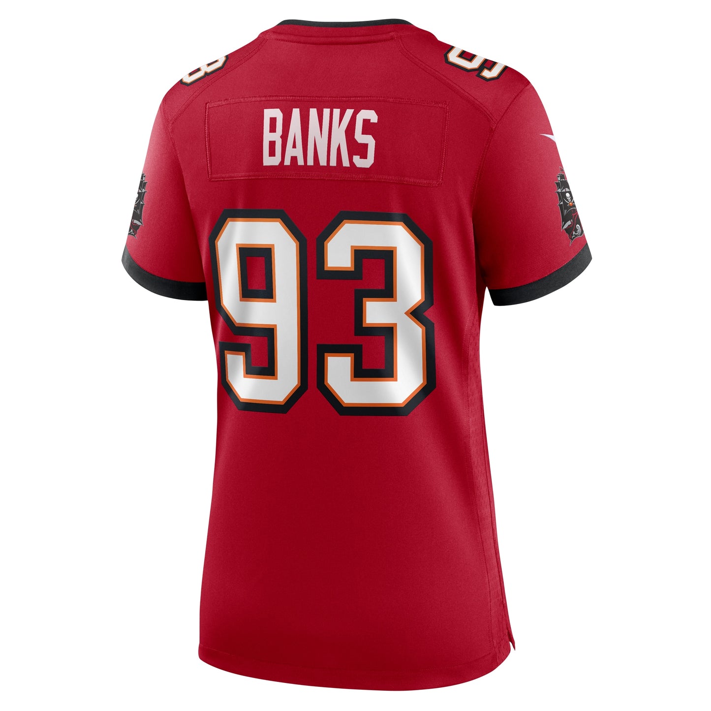 Tampa Bay Buccaneers Eric Banks Red Game Jersey JS2535