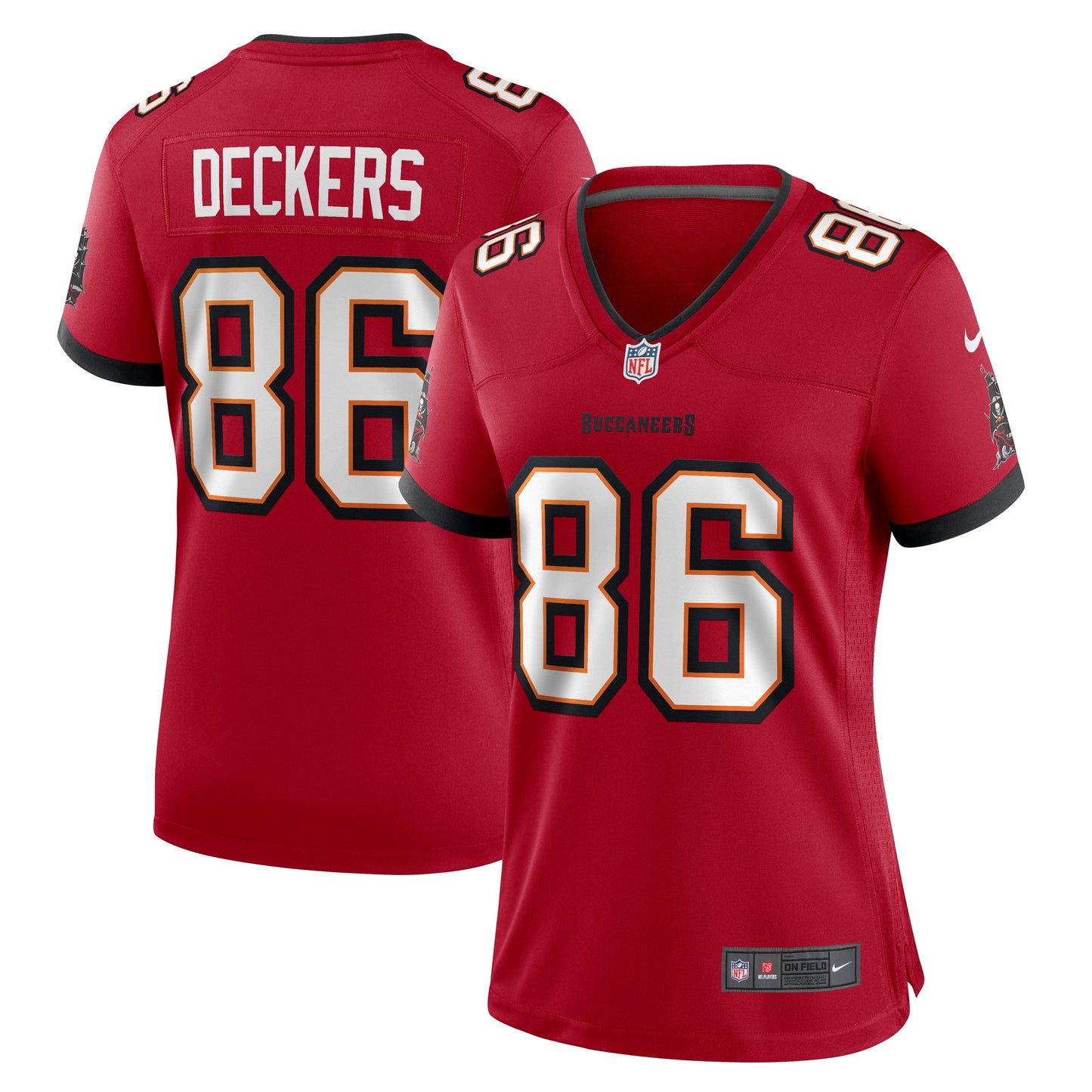 Tampa Bay Buccaneers Evan Deckers Red Game Jersey JS6540