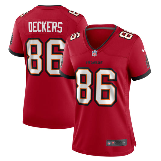Tampa Bay Buccaneers Evan Deckers Red Game Jersey JS6540