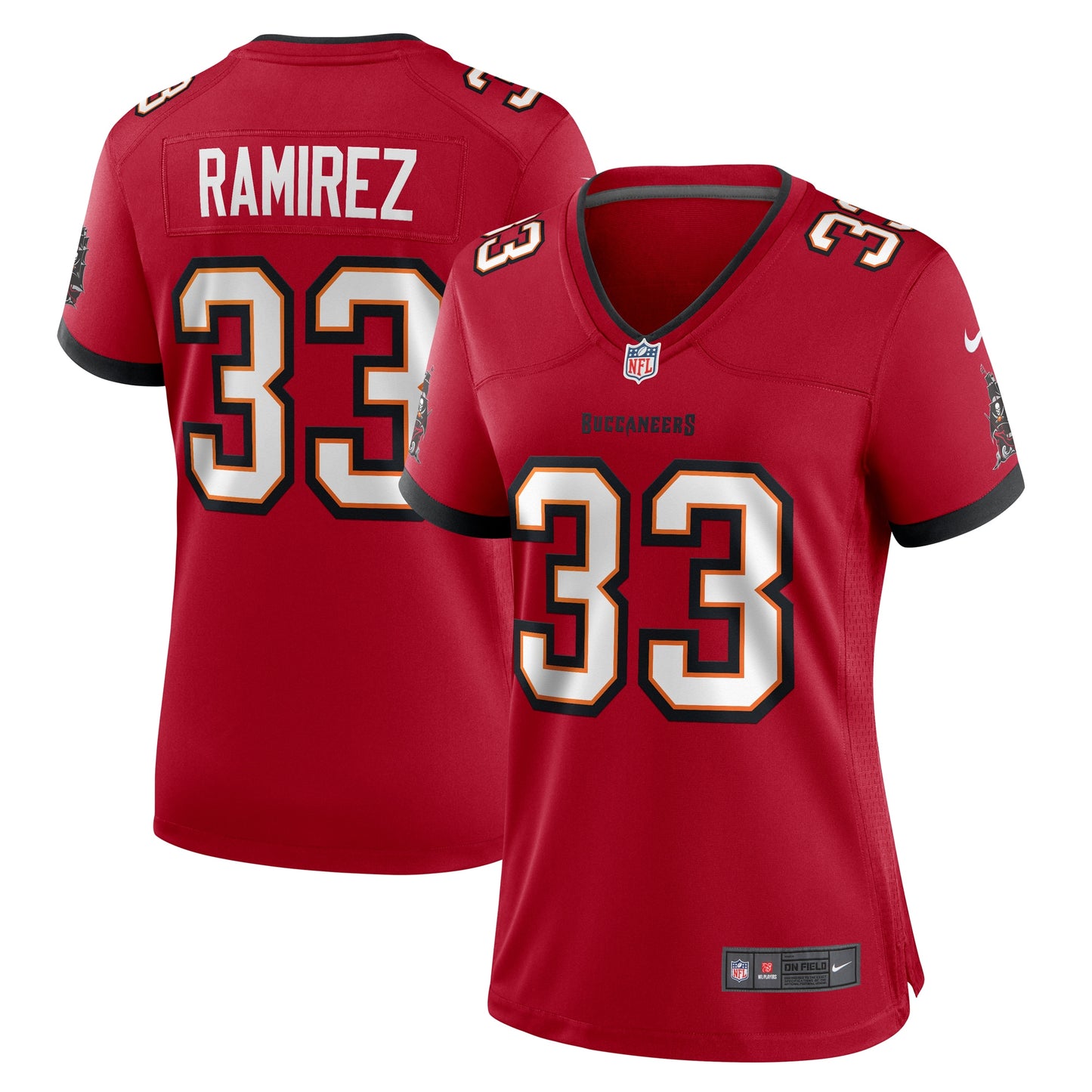 Tampa Bay Buccaneers Jose Ramirez Red Game Jersey JS5474