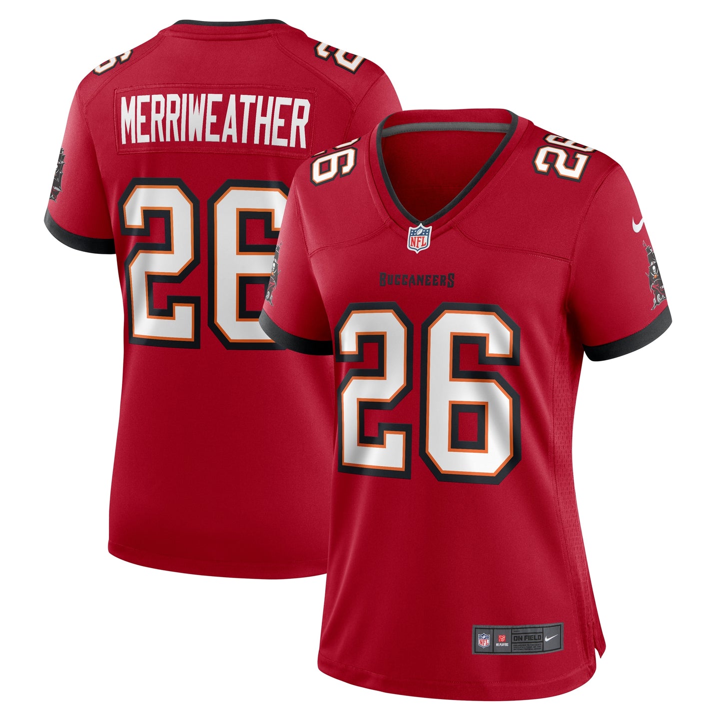 Tampa Bay Buccaneers Kaevon Merriweather Red Game Jersey JS7930