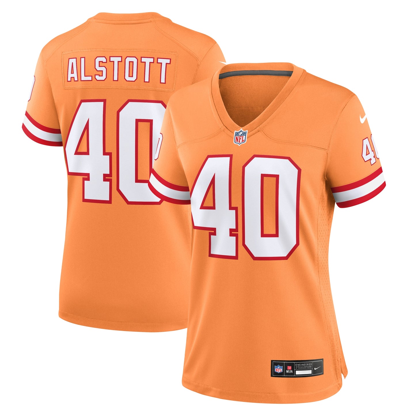 Tampa Bay Buccaneers Mike Alstott Orange Throwback Game Jersey JS6594
