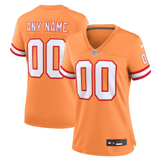 Tampa Bay Buccaneers Orange Custom Throwback Game Jersey JS1197