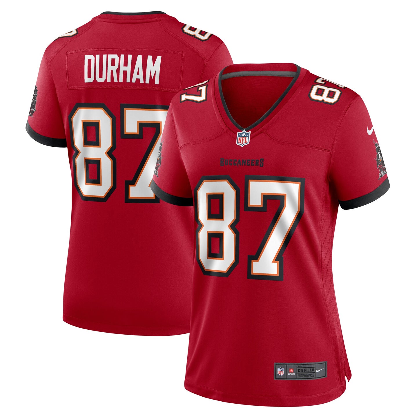 Tampa Bay Buccaneers Payne Durham Red Game Jersey JS4368