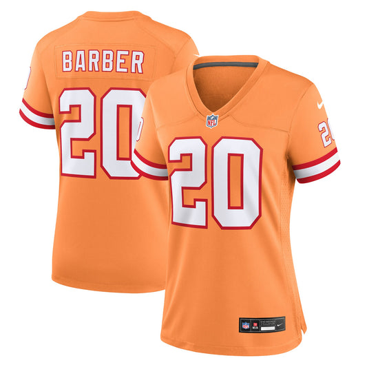 Tampa Bay Buccaneers Ronde Barber Orange Throwback Game Jersey JS4548