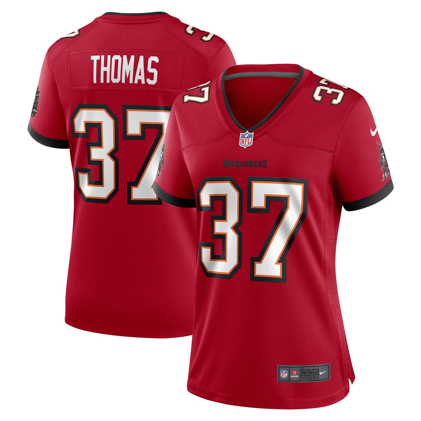 Tampa Bay Buccaneers Tavierre Thomas Red Game Jersey JS7994