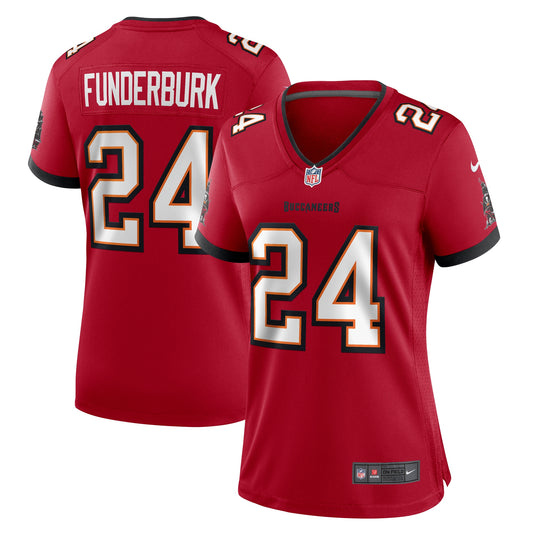Tampa Bay Buccaneers Tyrek Funderburk Red Game Jersey JS1375