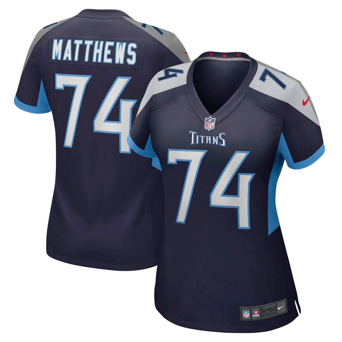 Tennessee Titans Bruce Matthews Navy Retired Player Jersey JS3862