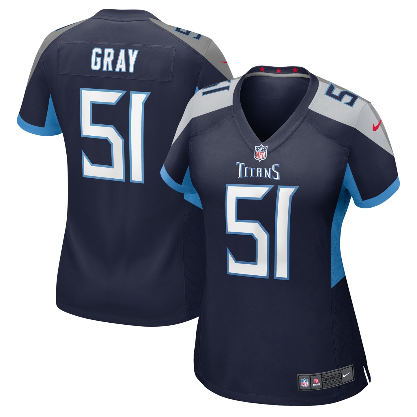 Tennessee Titans Cedric Gray Navy Game Jersey JS1402