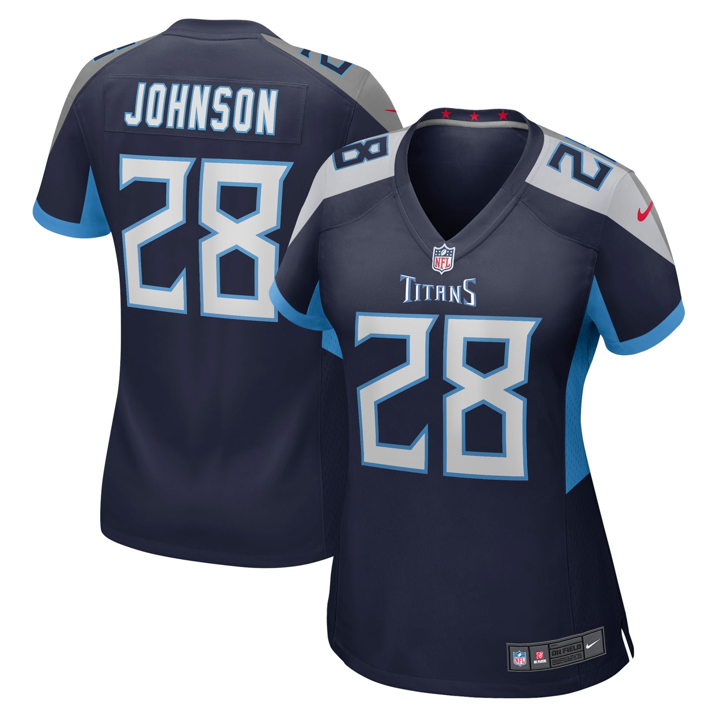 Tennessee Titans Chris Johnson Navy Retired Player Game Jersey JS4183