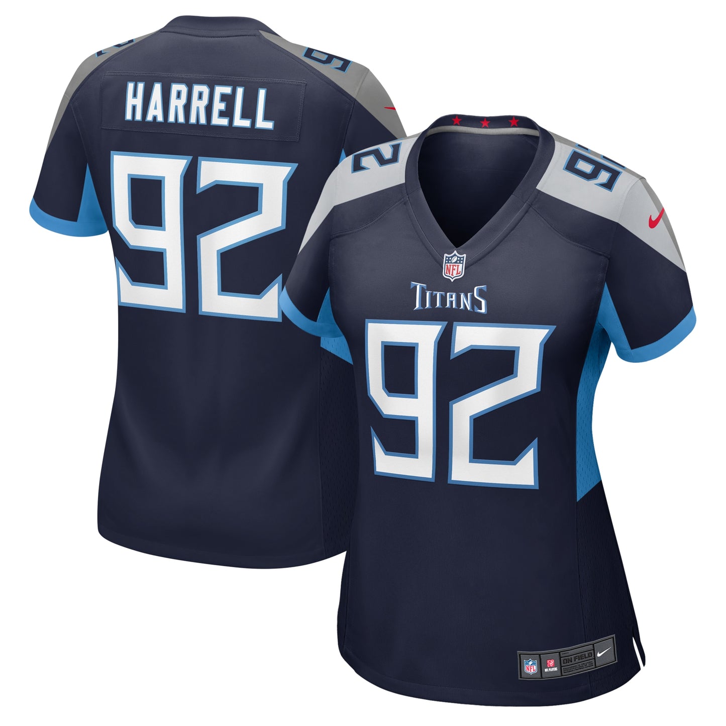 Tennessee Titans Jaylen Harrell Navy Game Jersey JS2536
