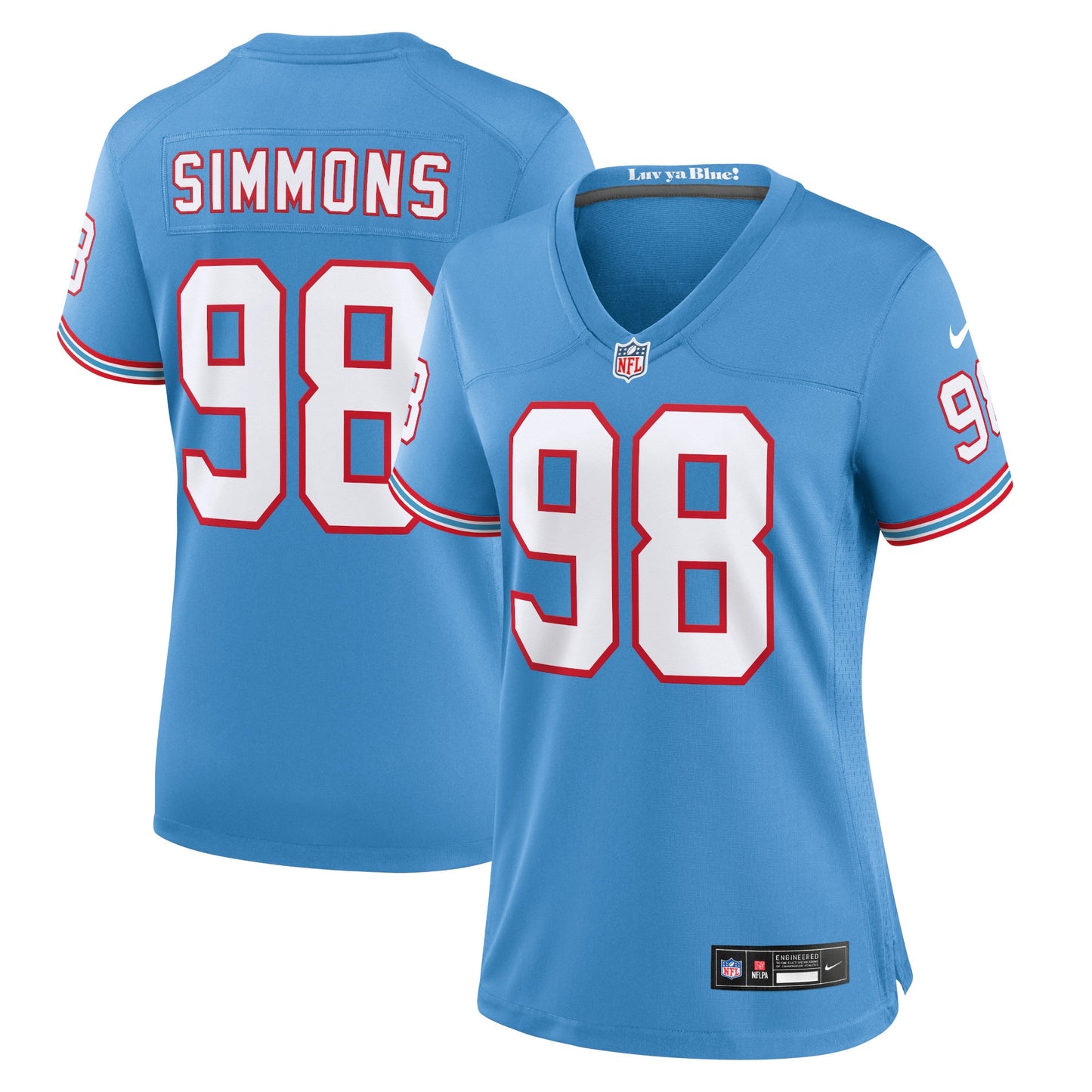 Tennessee Titans Jeffery Simmons Light Blue Player Jersey JS8979