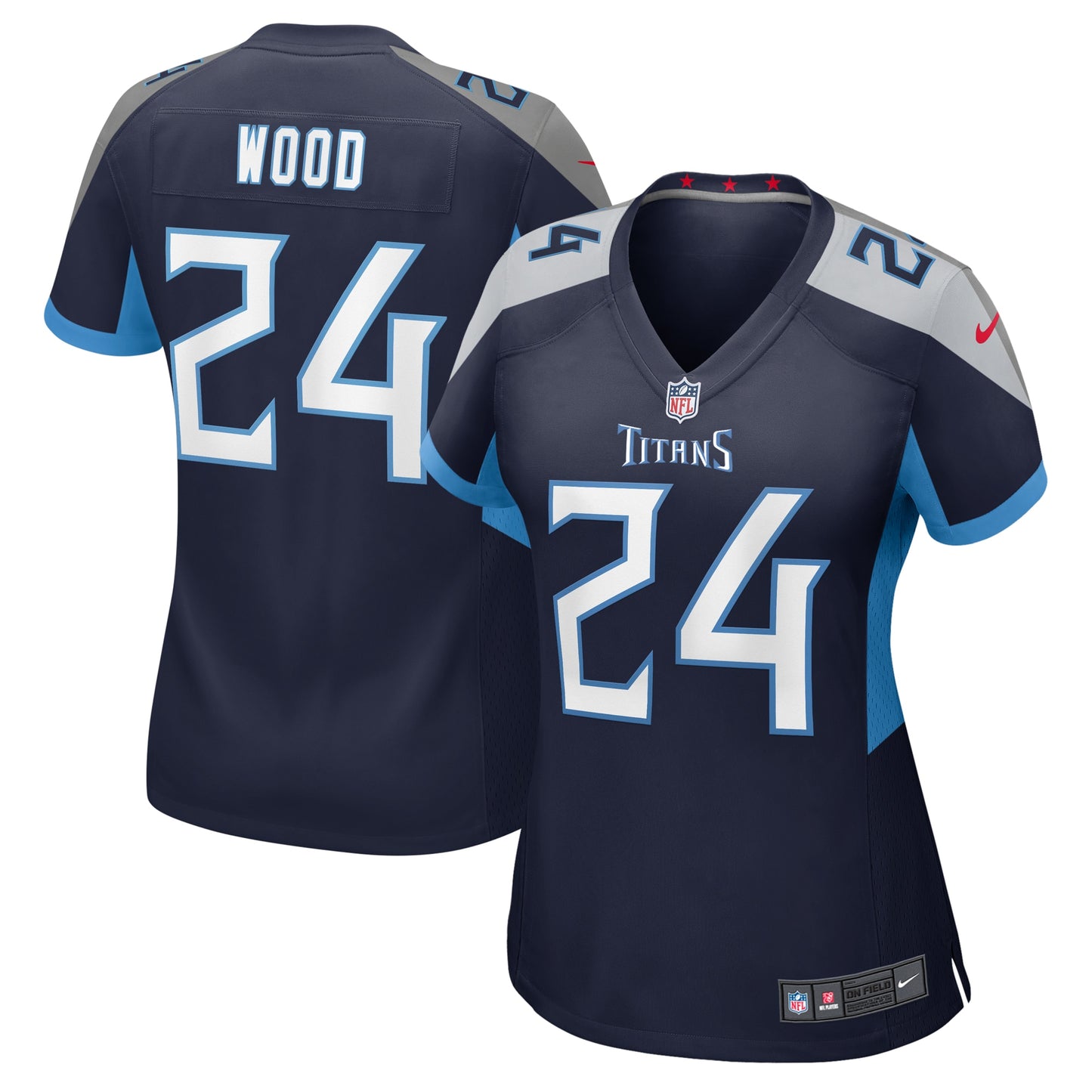 Tennessee Titans Julius Wood Navy Game Jersey JS9049