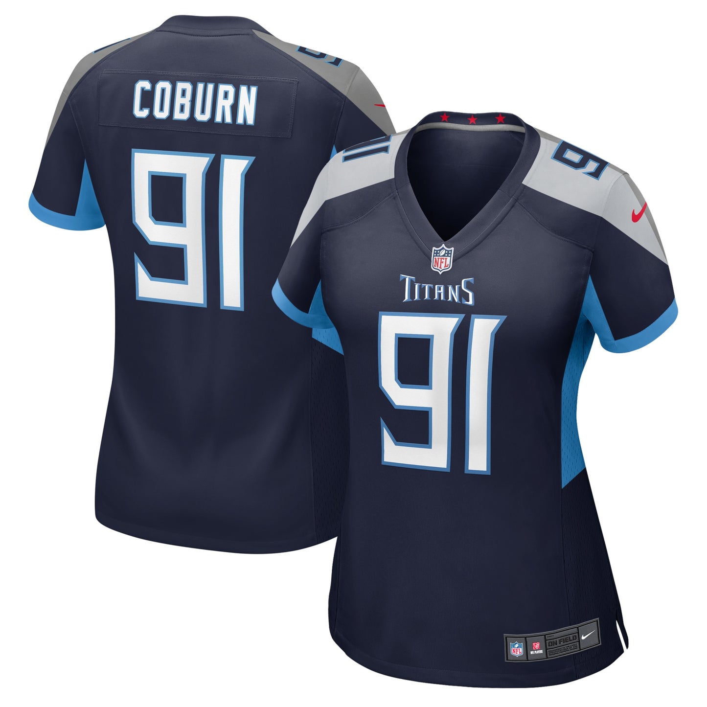 Tennessee Titans Keondre Coburn Navy Game Jersey JS8189