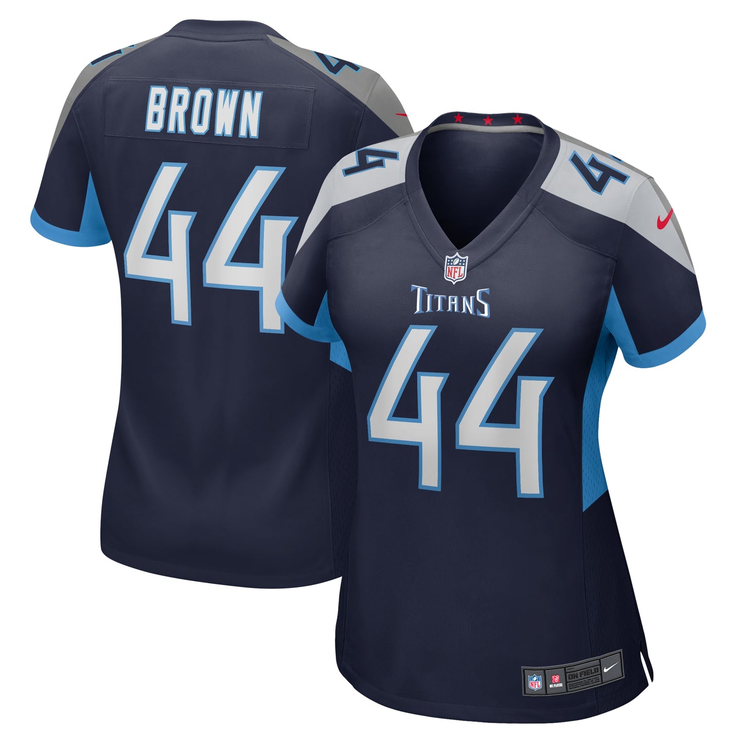 Tennessee Titans Mike Brown Navy Game Jersey JS7696