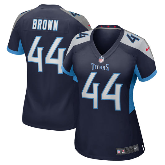 Tennessee Titans Mike Brown Navy Game Jersey JS7696