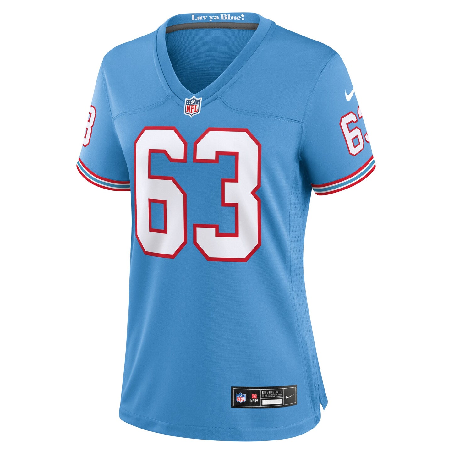 Tennessee Titans Mike Munchak Light Blue Oilers Throwback Retired Player Game Jersey JS7730
