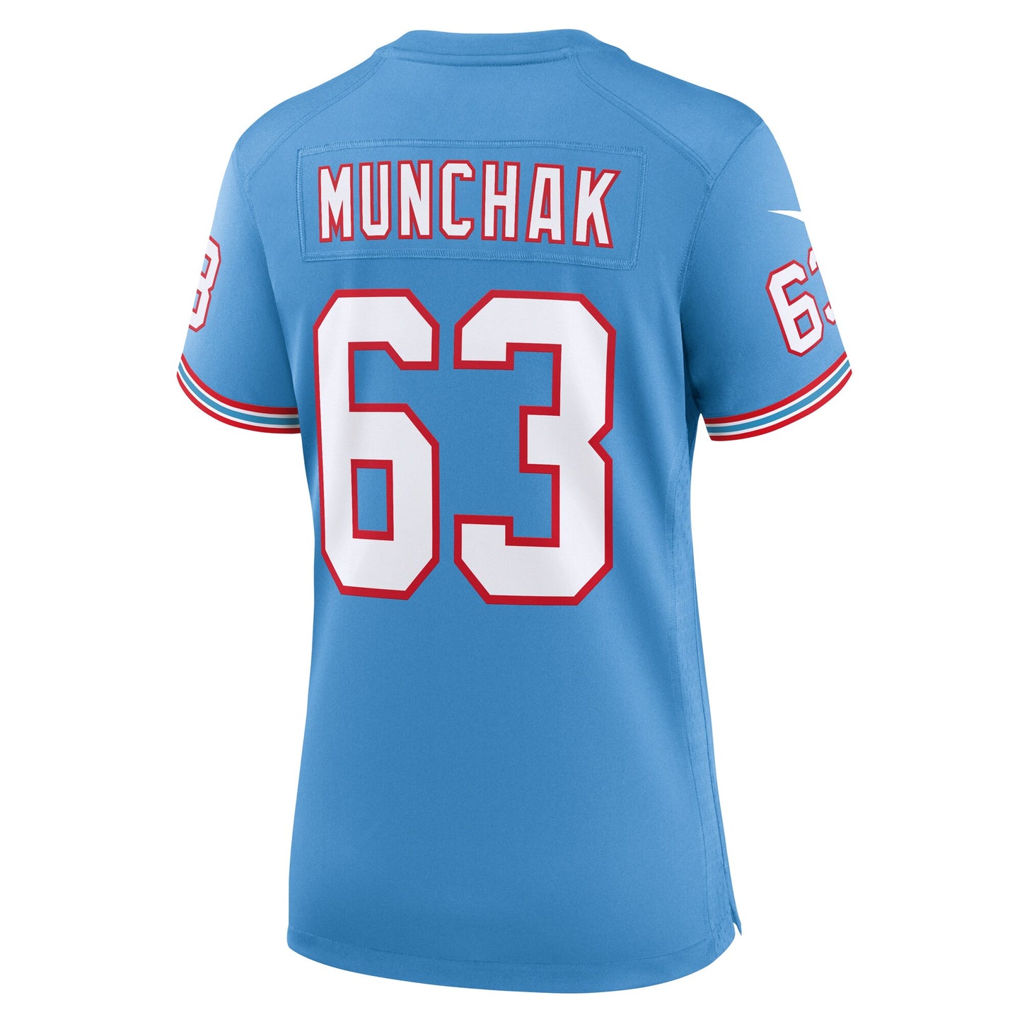 Tennessee Titans Mike Munchak Light Blue Oilers Throwback Retired Player Game Jersey JS7730