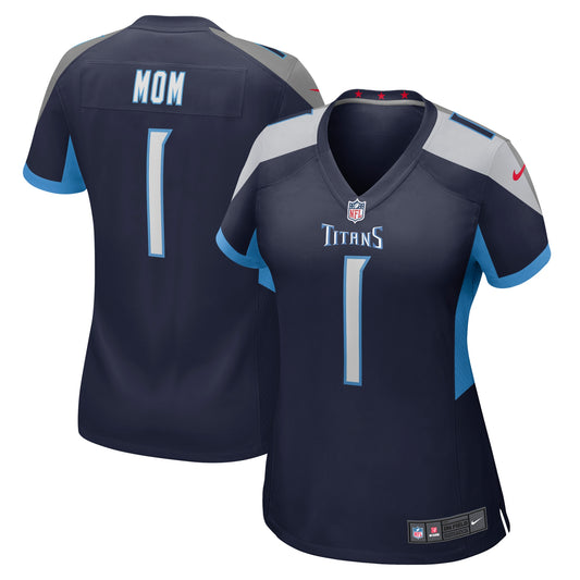 Tennessee Titans Number 1 Mom Navy Game Jersey JS3268
