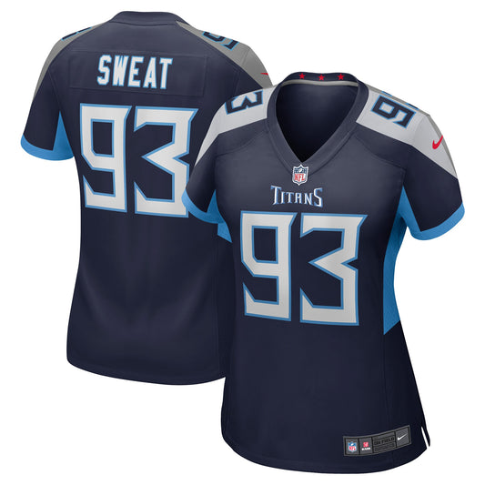 Tennessee Titans T'Vondre Sweat Navy Team Game Jersey JS5490