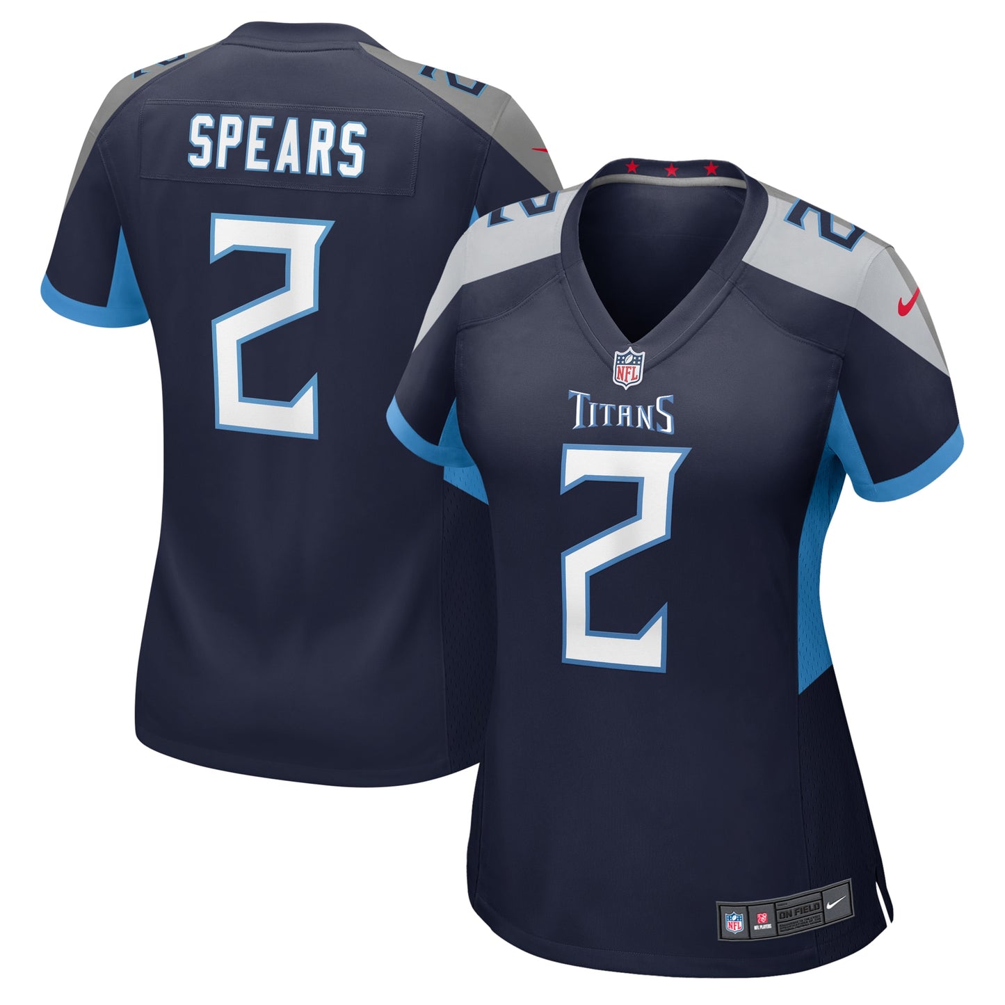 Tennessee Titans Tyjae Spears Navy Game Jersey JS4142