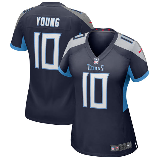Tennessee Titans Vince Young Navy Game Retired Player Jersey JS9993